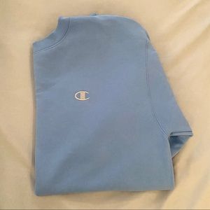 champion // oversized blue crewneck